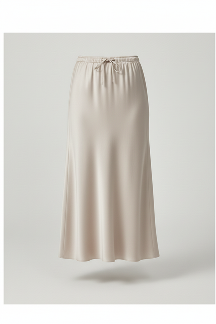 Jupe Longue Beige Femme