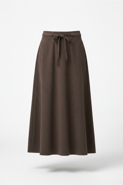 Jupe Longue Marron Coupe A Chic