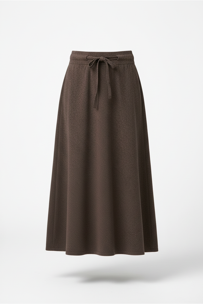 Jupe Longue Marron Coupe A Chic