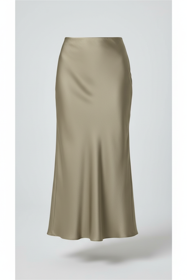 Jupe Longue Satin Hiver