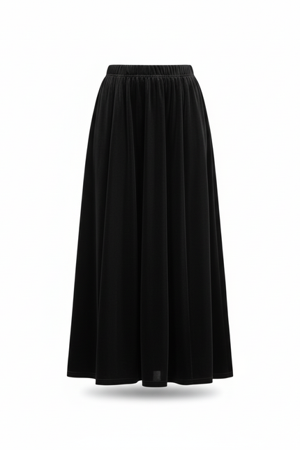 Jupe Longue Velours Noir Élégante