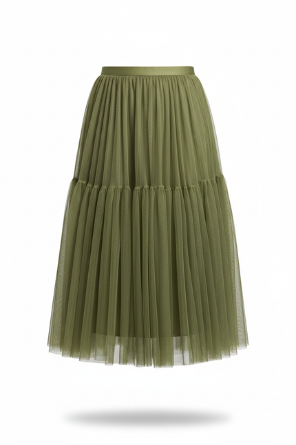 Jupe Longue Tulle Verte