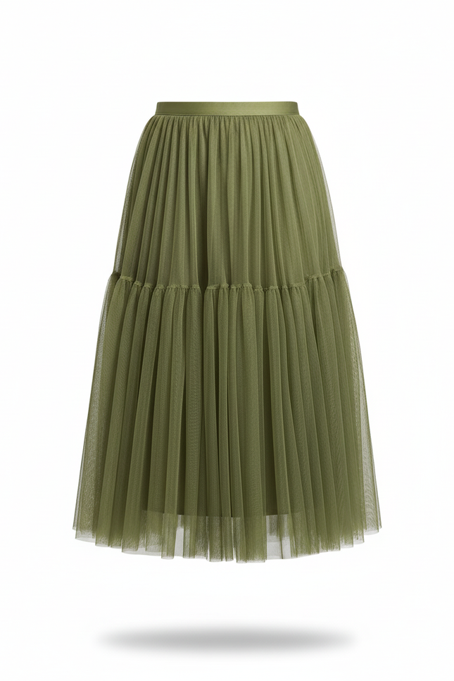 Jupe Longue Tulle Verte