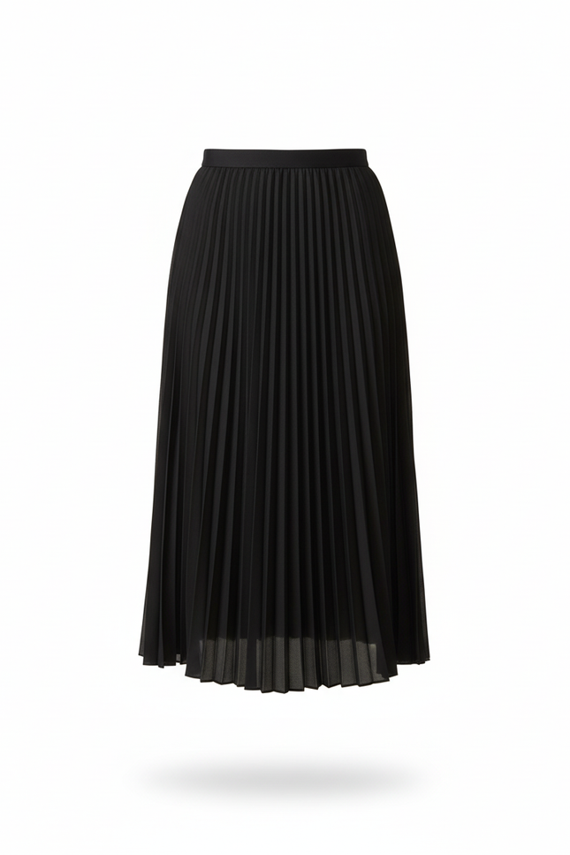 Jupe Longue Plissee Ceinture Élastiquée