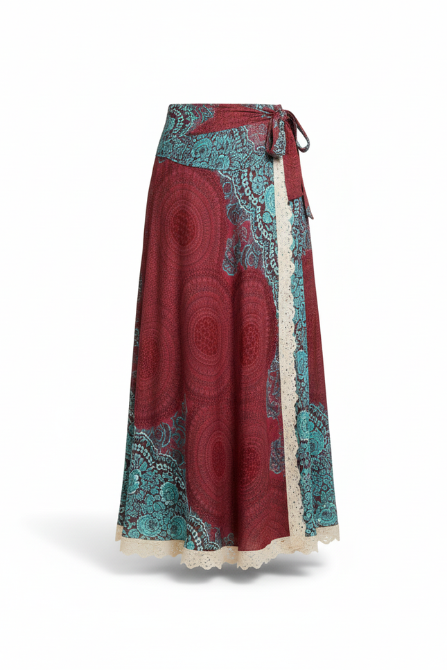 Jupe Longue Portefeuille Bohème
