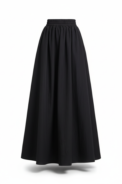 Jupe Longue Noire Évasée Chic