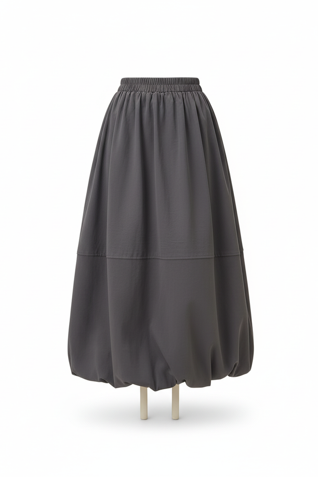 Jupe Longue Grise Coton