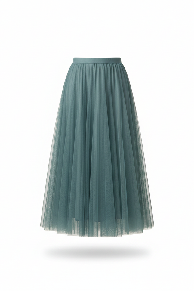 Jupe Longue Tulle Vert D'Eau