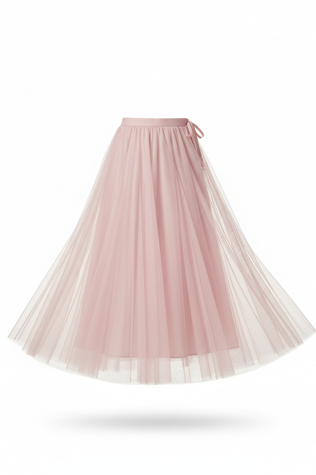 Jupe Longue Mousseline Rose