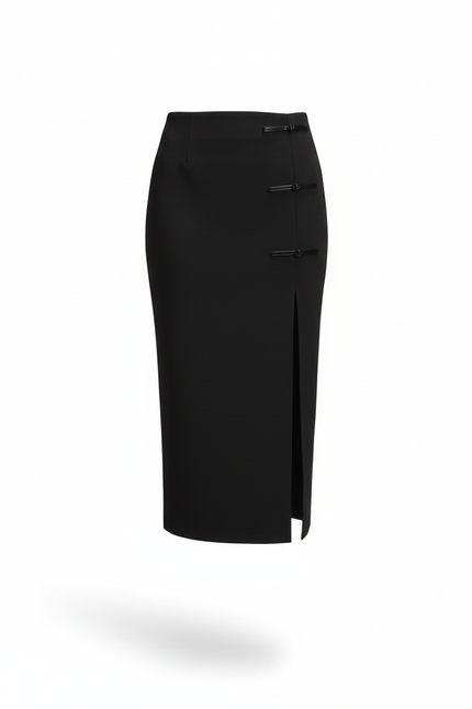 Jupe Longue Noire Fendue Moulante