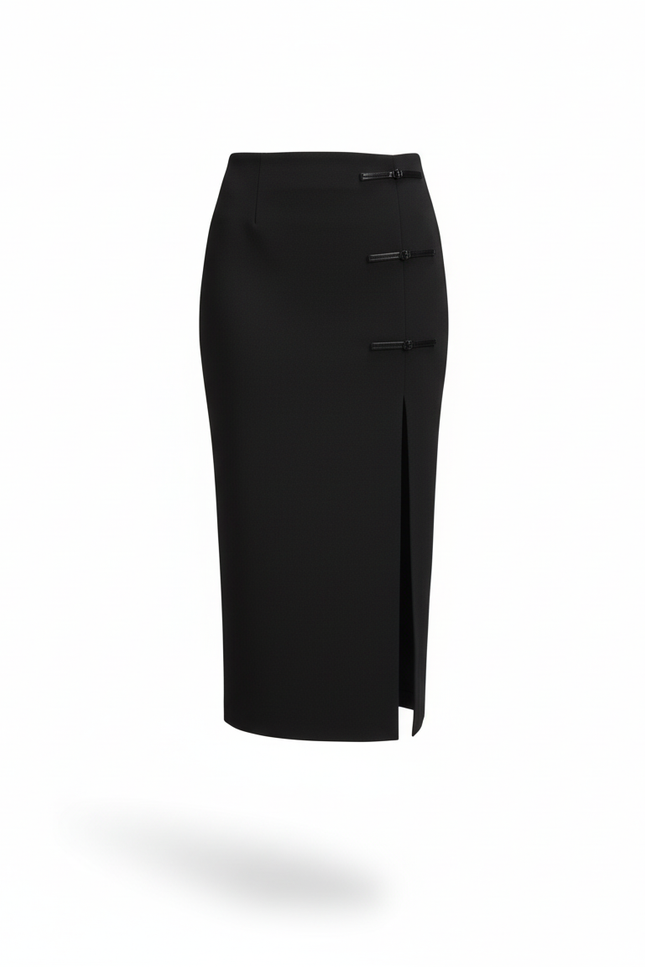 Jupe Longue Noire Fendue Moulante