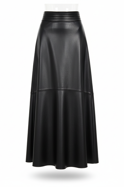 Jupe Longue En Cuir Femme