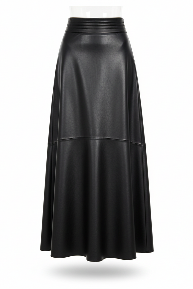 Jupe Longue En Cuir Femme