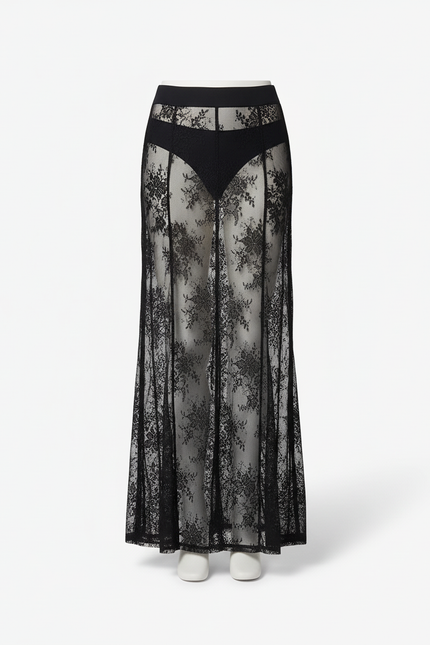 Jupe Longue Transparente Fendue