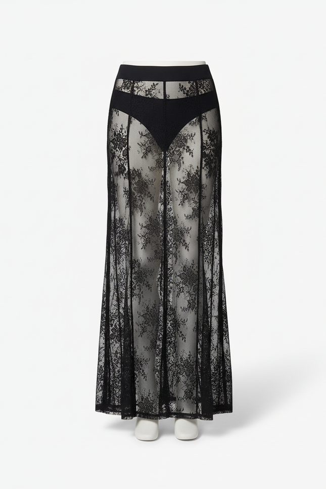 Jupe Longue Transparente Fendue