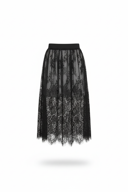 Jupe Noire Voile Longue