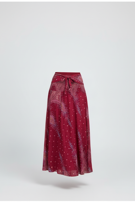 Jupe Longue Boheme Rouge