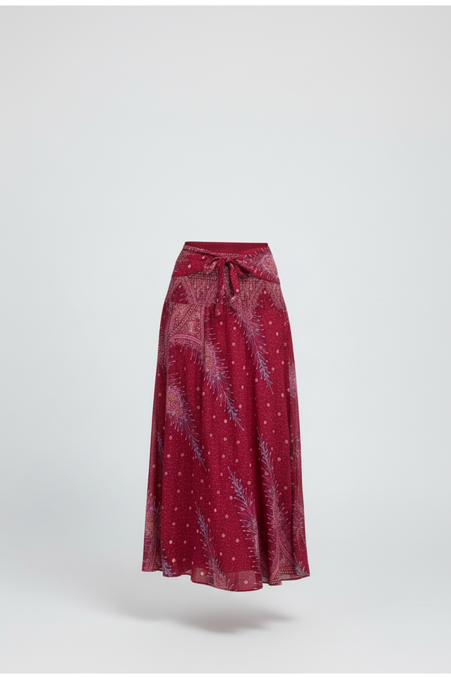Jupe Longue Boheme Rouge