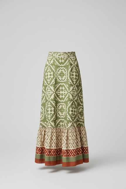 Jupe Longue Boheme Verte