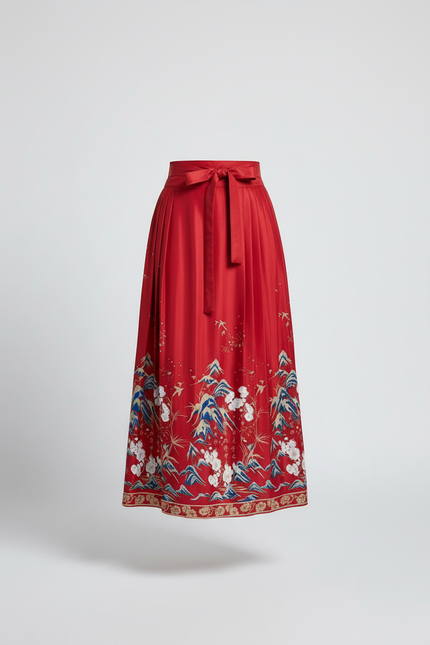 Jupe Longue Rouge Et Blanche