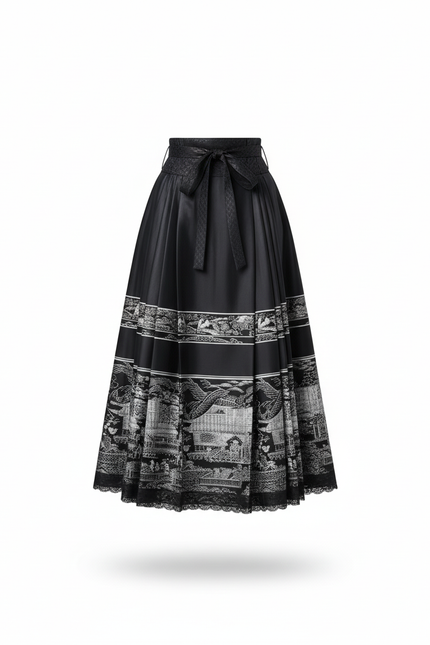 Jupe Longue Plis Plats