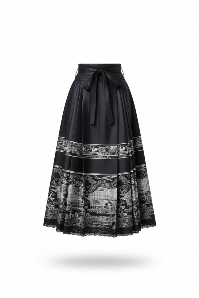 Jupe Longue Plis Plats