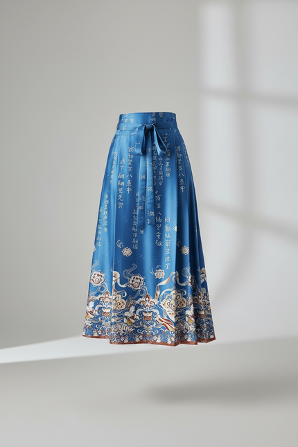 Jupe Longue Bleu Et Blanche