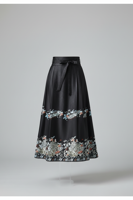 Jupe Longue Portefeuille Noire