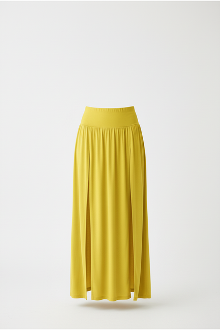 Jupe Longue Jaune Fendue Fluide