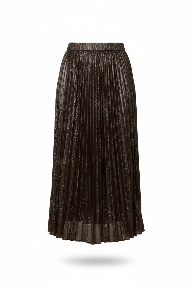 Jupe Longue Cuir Marron