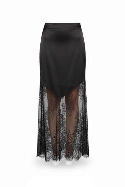 Jupe Longue Dentelle Transparente Élégante