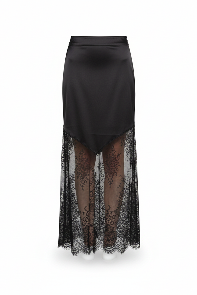 Jupe Longue Dentelle Transparente Élégante