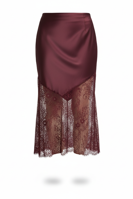 Jupe Dentelle Mi-Longue
