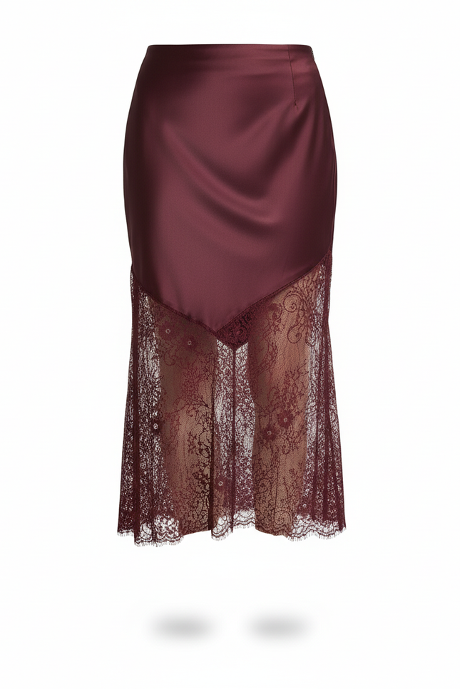 Jupe Dentelle Mi-Longue