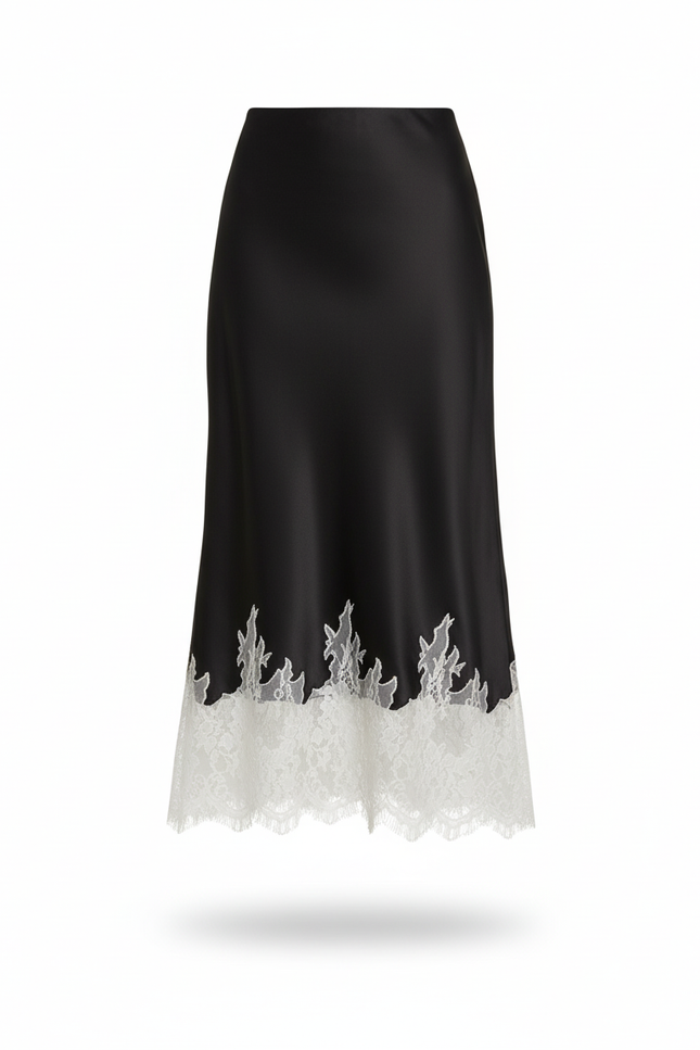 Jupe Longue Soie Noire