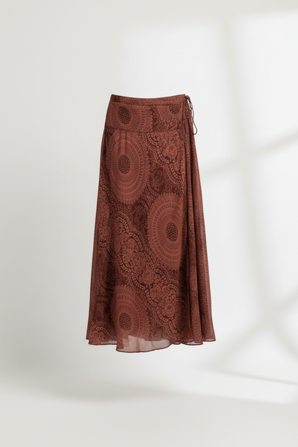 Jupe Longue Boheme Marron