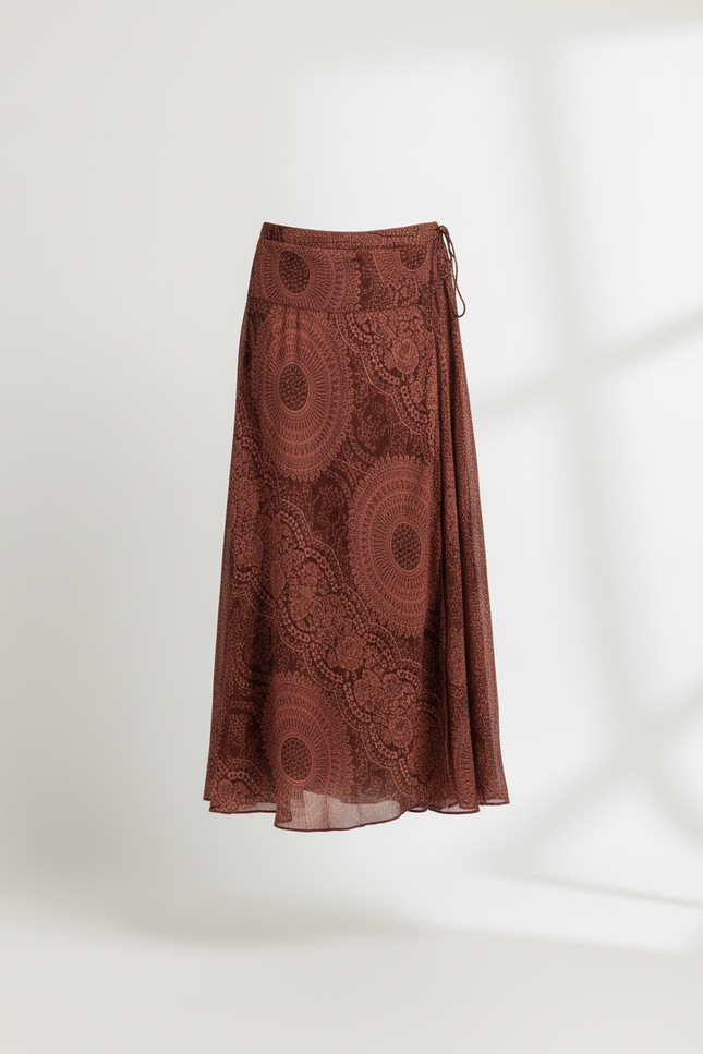 Jupe Longue Boheme Marron