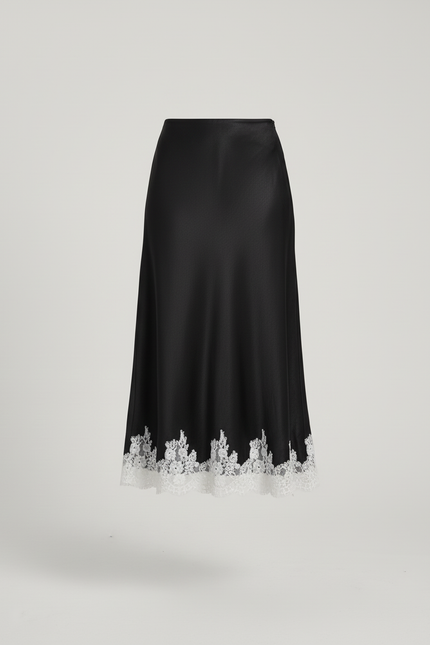 Jupe Longue Noire Broderie Anglaise