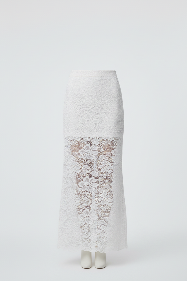 Jupe Longue Blanche Fleurie