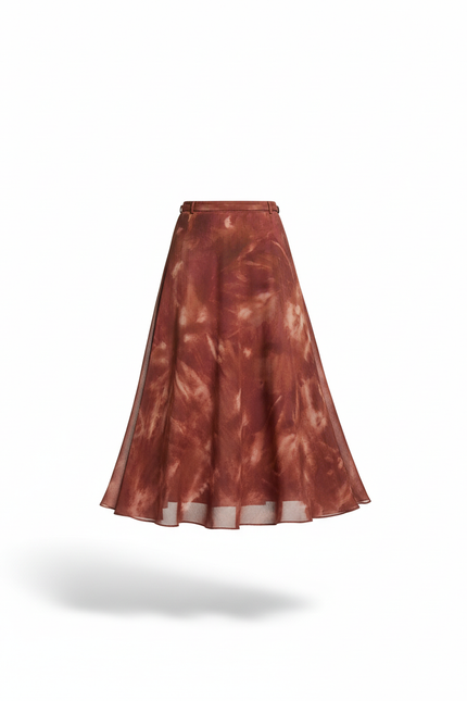 Jupe Longue Terracotta Fluide Chic