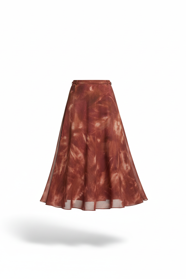 Jupe Longue Terracotta Fluide Chic