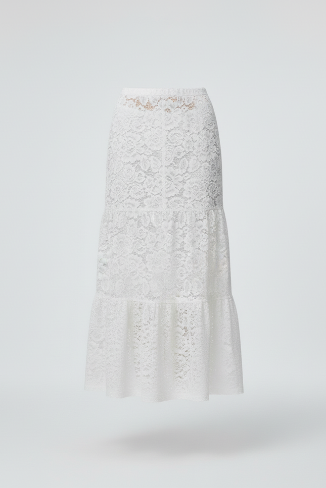 Jupe Longue Blanche Dentelle Bohème