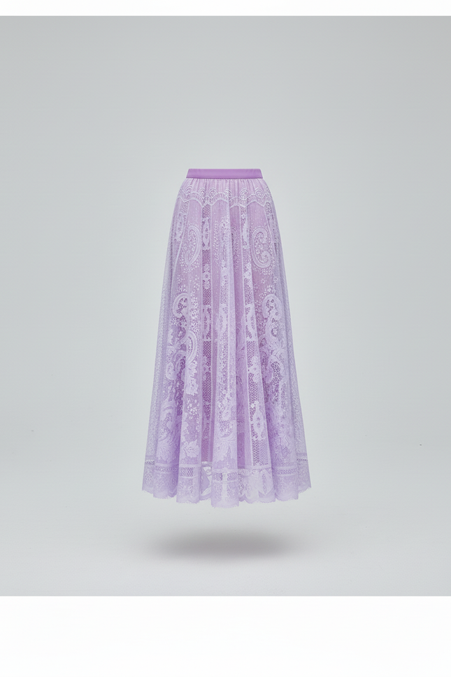 Jupe Longue Dentelle Transparente