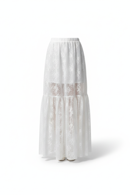 Jupe Longue Dentelle Transparente Chic