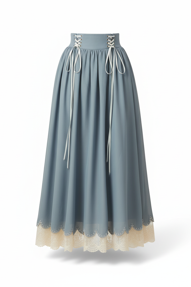 Jupe Longue Boheme Bleue