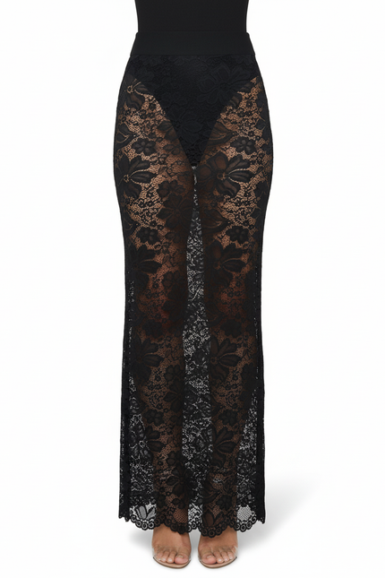 Jupe Crayon Noir Longue