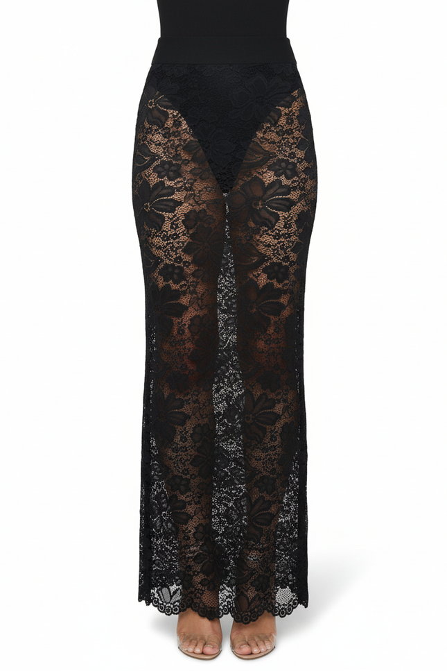 Jupe Crayon Noir Longue