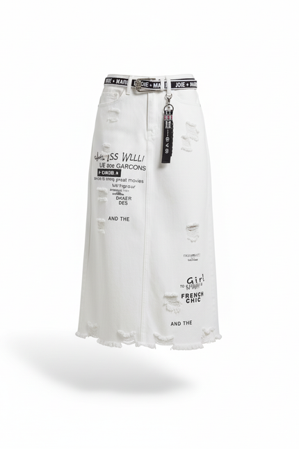 Jupe Longue Jean Blanche