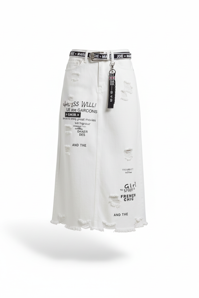 Jupe Longue Jean Blanche