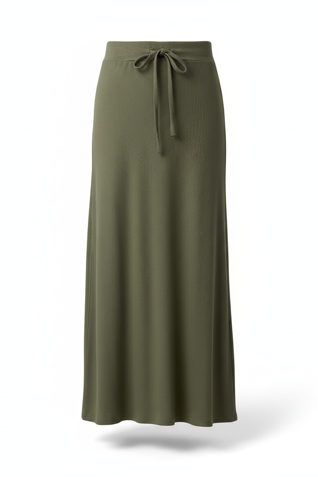 Jupe Mi-Longue Taille Élastique